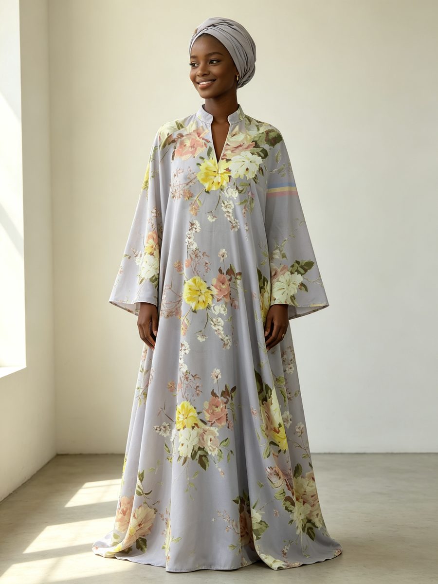 FZ-CP-109 · Grey Yellow Floral