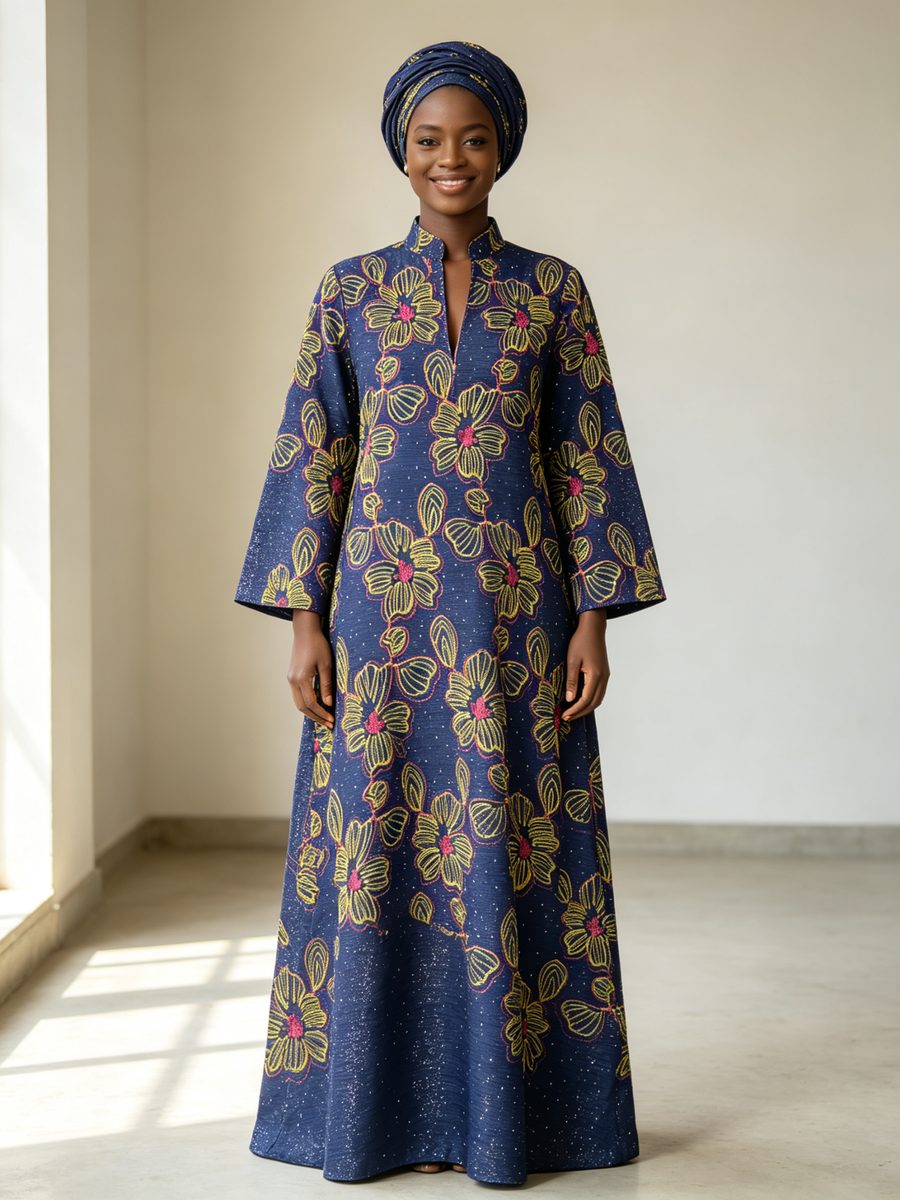 FZ-CP-162 · Deep Purple Yellow Embroidery
