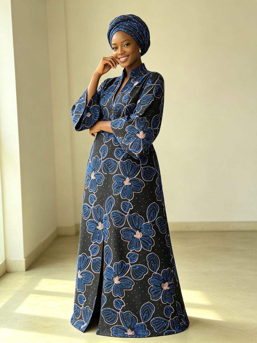 FZ-CP-164 · Navy Red Embroidery