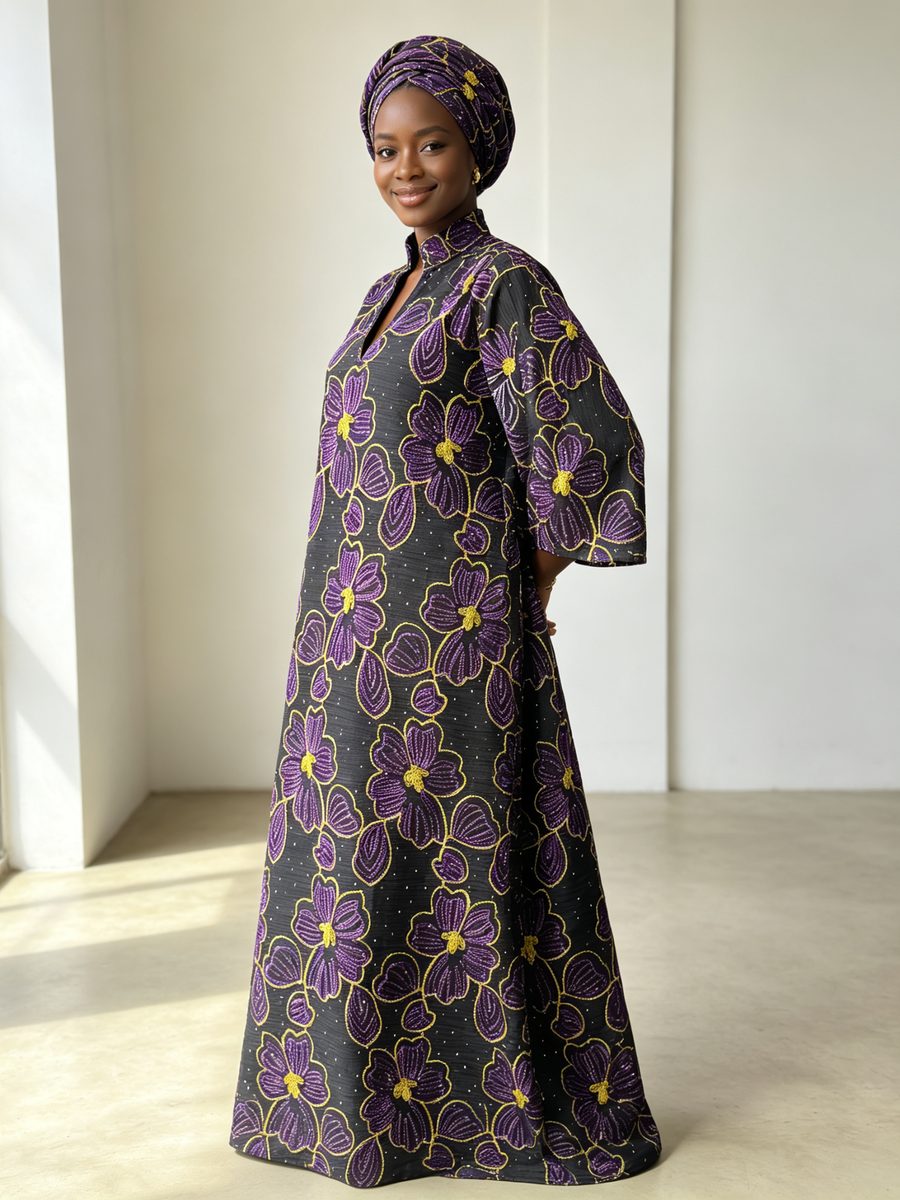 FZ-CP-165 · Burgundy Green Embroidery