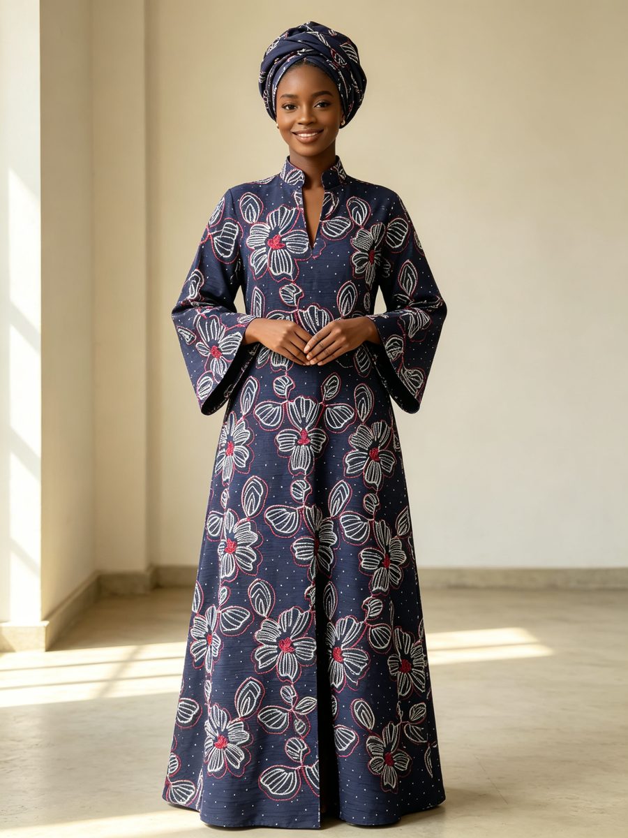 FZ-CP-166 · Navy Yellow Embroidery