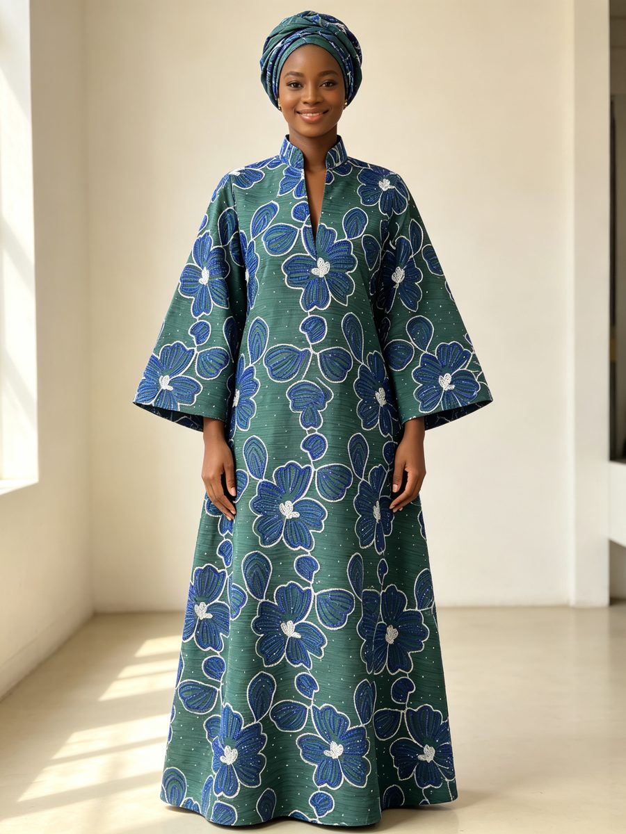 FZ-CP-172 · Navy White Embroidery
