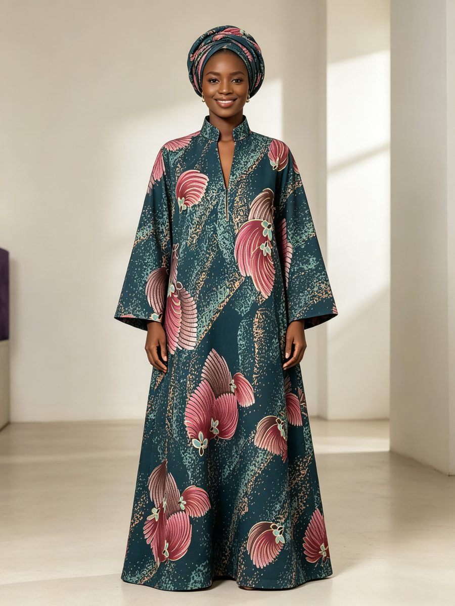 FZ-CP-187 · Navy Gold Floral