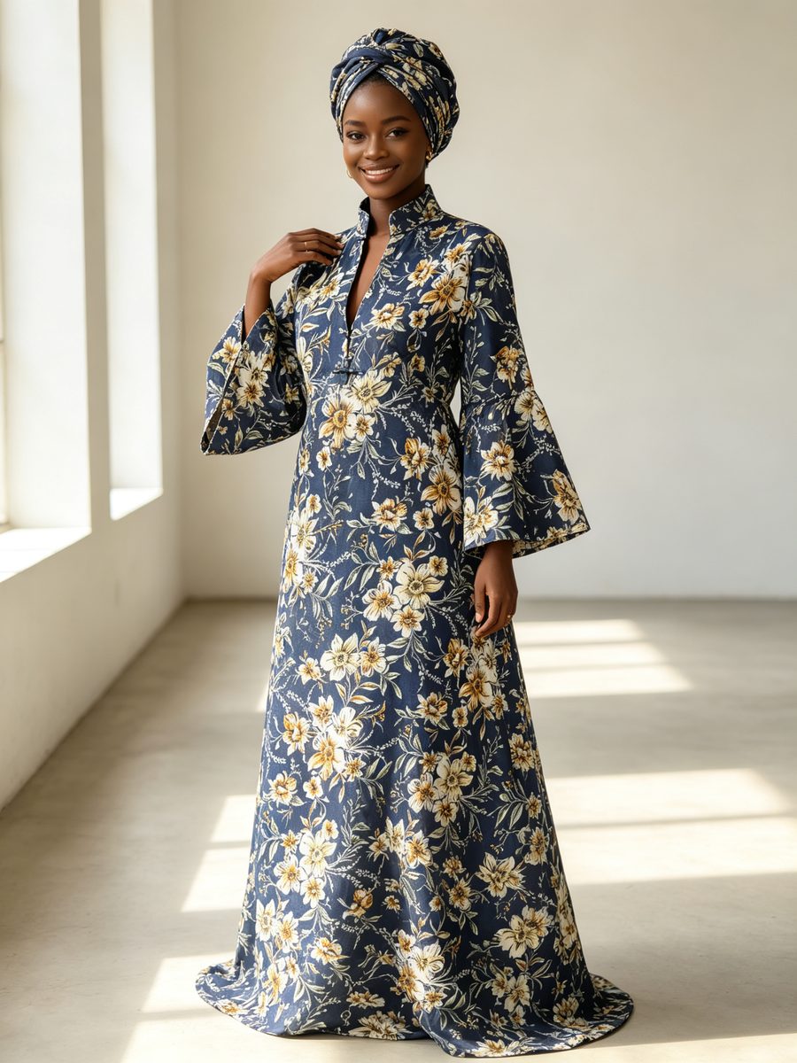 FZ-CP-084 · Blue Yellow Floral