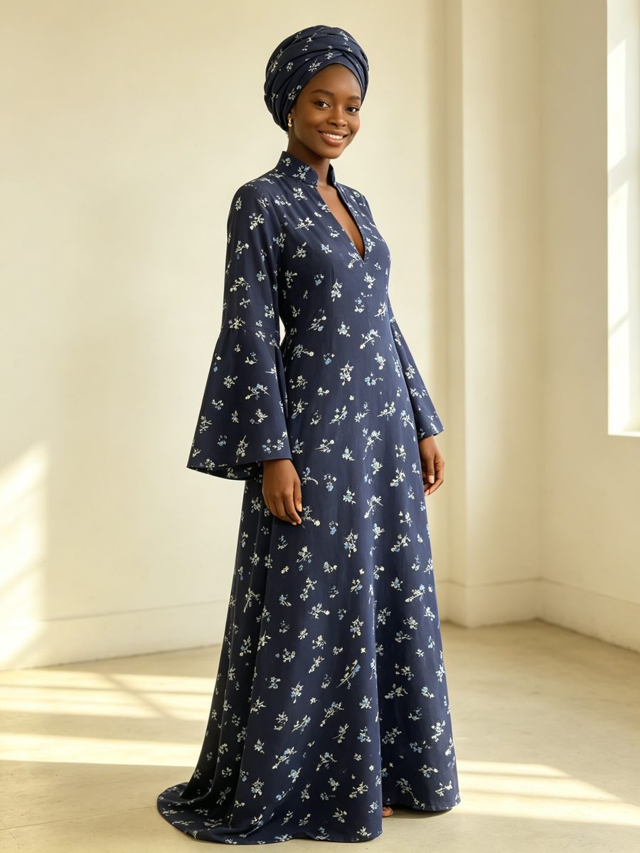 FZ-CP-088 · Navy Mini Floral
