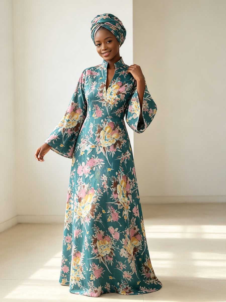FZ-CP-095 · Green Color Floral